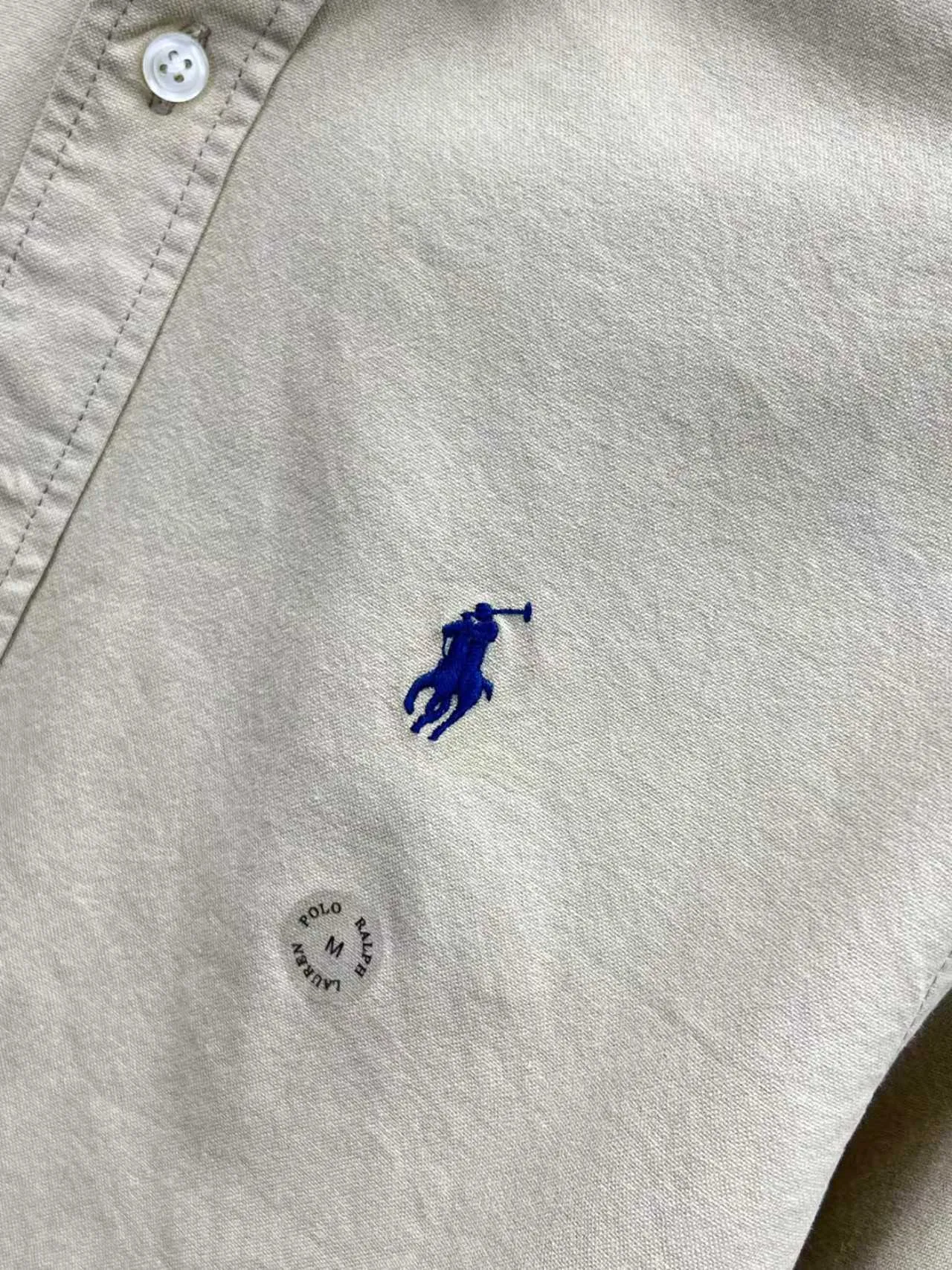 P360 Polo 25ss new solid color logo embroidered buttoned long-sleeved shirt men's high version code number: XS.S.M.L.XL.